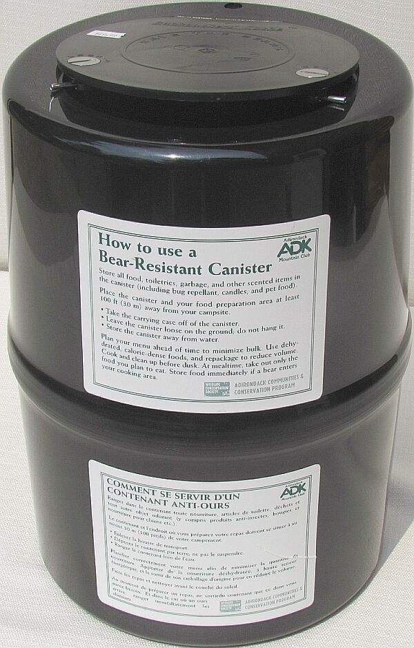 BearResistant Canister Adirondack Mountain Club